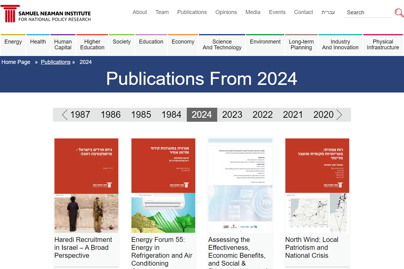 The Samuel Neaman Institute for National Policy Research
